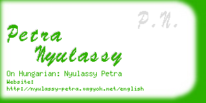 petra nyulassy business card